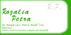 rozalia petra business card